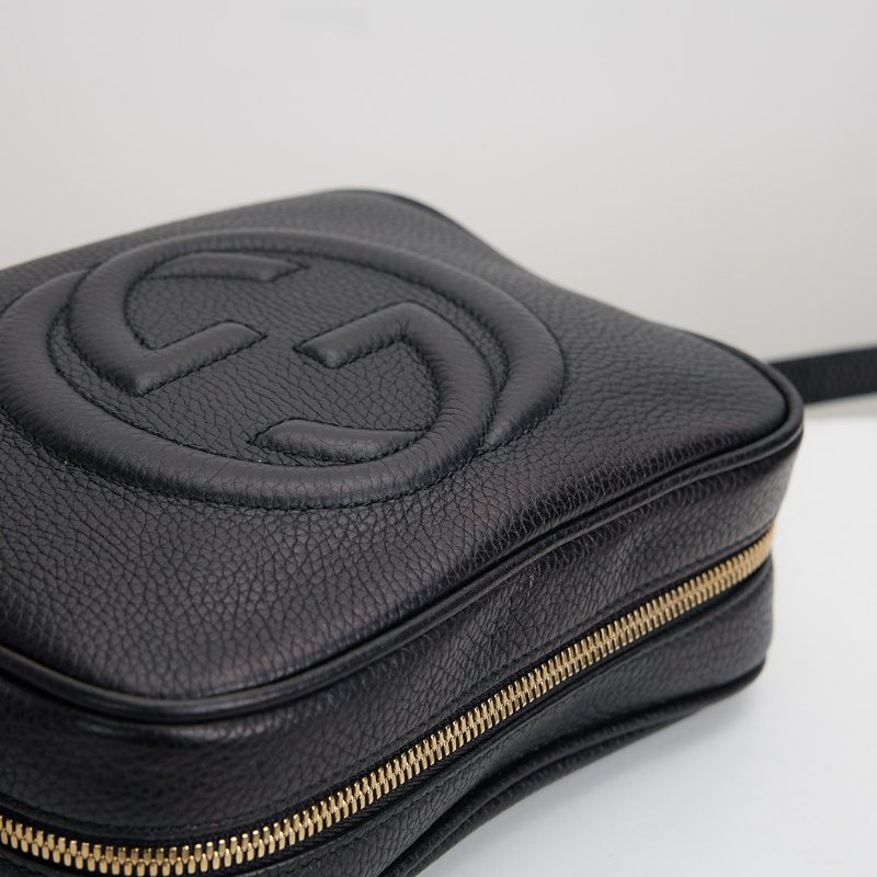 二手Gucci Disco Soho流蘇相機包/黑-5