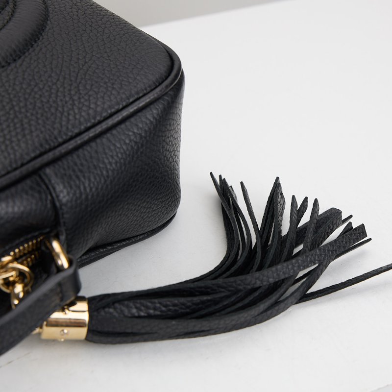 二手Gucci Disco Soho流蘇相機包/黑-13