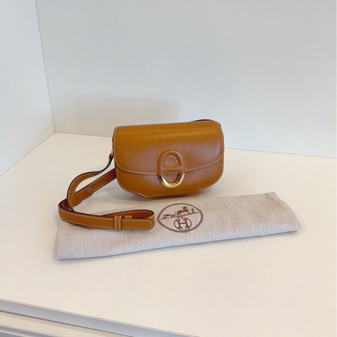 【98新🆕】Hermes cherche midi18 mini 金棕金扣 butler 馬鞍皮 豬鼻子包🐽 斜挎包 單肩包