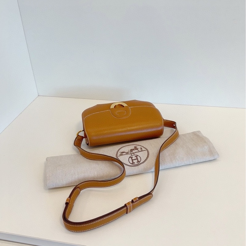 【98新🆕】Hermes cherche midi18 mini 金棕金扣 butler 馬鞍皮 豬鼻子包🐽 斜挎包 單肩包-4