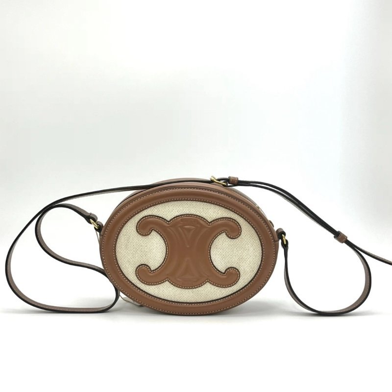 CELINE Triomphe凱旋門肩背斜背月餅包20*15*6 98新配件塵袋-5