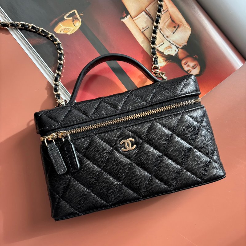 ::CHANEL:: 香奈兒 AP4385 黑色經典格紋 化妝箱鏈包 Vanity Case Fall-Winter 2025/26 Pre-Collection-0