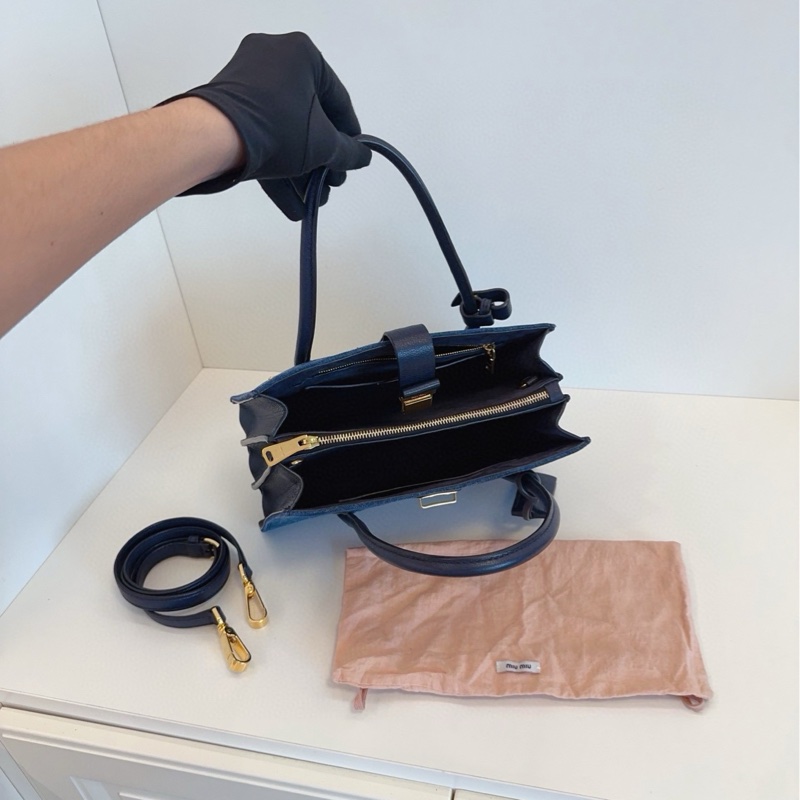 【98新以上🆕】Miumiu牛仔 手提風琴包 手提包 斜挎包 單肩包-5