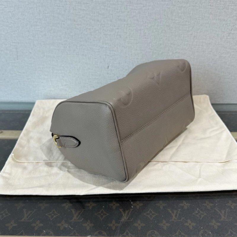 LV 大象灰金扣speedy25手提斜背包芯片款25*19*14 98新配件塵袋鑰匙鎖-2
