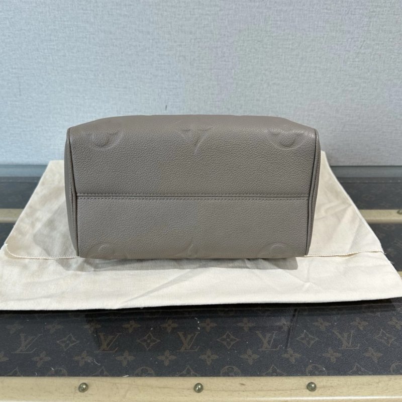 LV 大象灰金扣speedy25手提斜背包芯片款25*19*14 98新配件塵袋鑰匙鎖-3