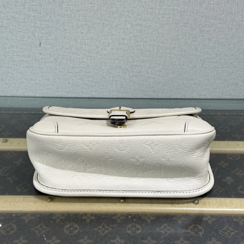 LV 白金手提肩背斜背包法棍包芯片款 24*16*10 98新配件塵袋-3