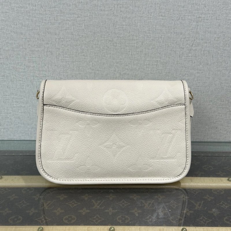 LV 白金手提肩背斜背包法棍包芯片款 24*16*10 98新配件塵袋-5