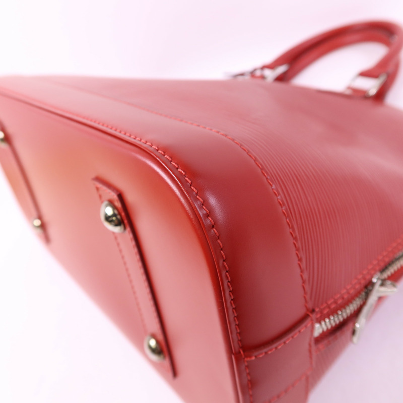LOUIS VUITTON Epi Alma MM銀扣手挽袋-12