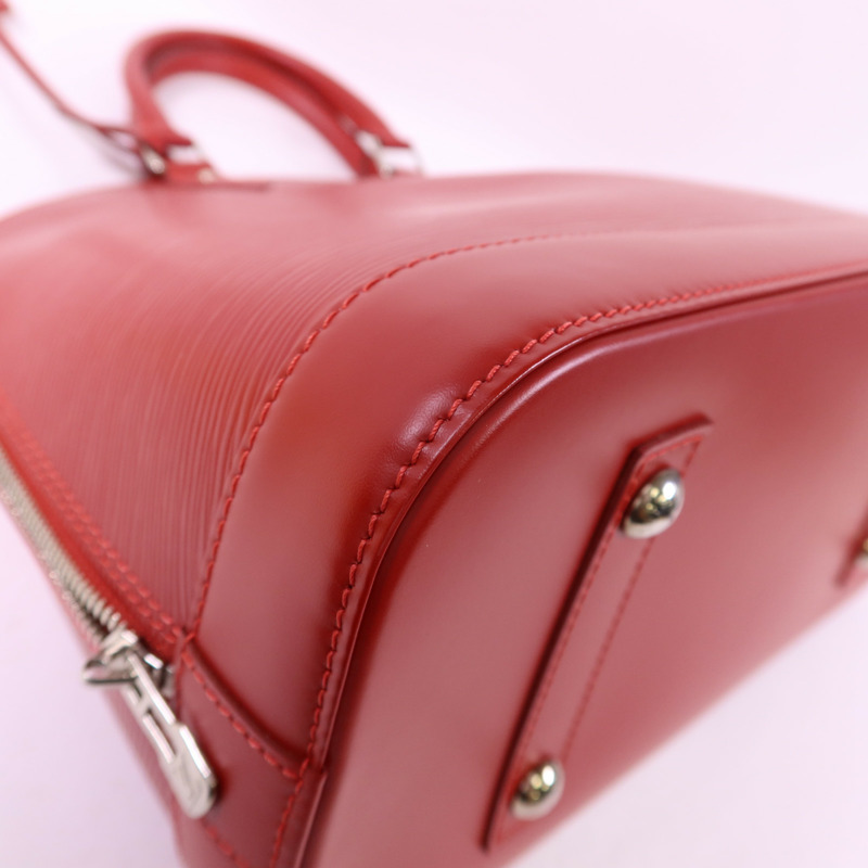 LOUIS VUITTON Epi Alma MM銀扣手挽袋-13