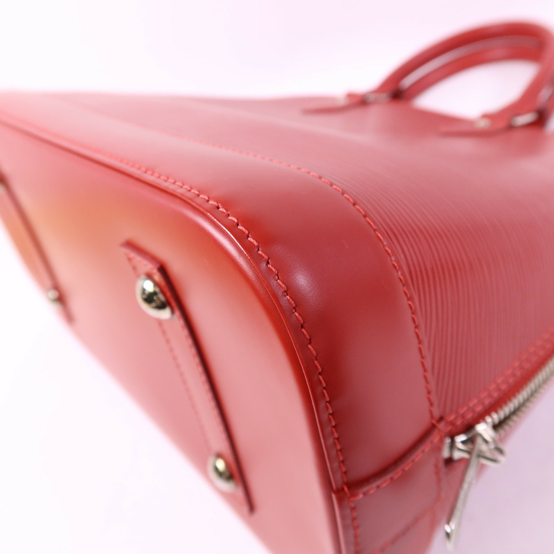 LOUIS VUITTON Epi Alma MM銀扣手挽袋-14