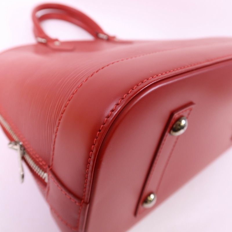 LOUIS VUITTON Epi Alma MM銀扣手挽袋-15
