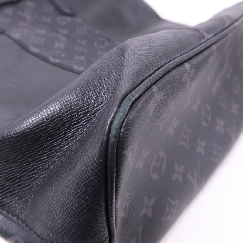 LOUIS VUITTON Taigarama Monogram Eclipse City Tote銀扣肩背袋-12