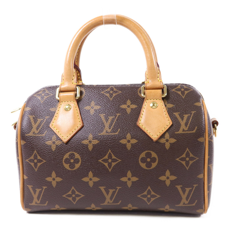 LOUIS VUITTON Monogram Speedy Bandouliere 20金扣手挽肩背兩用袋-1