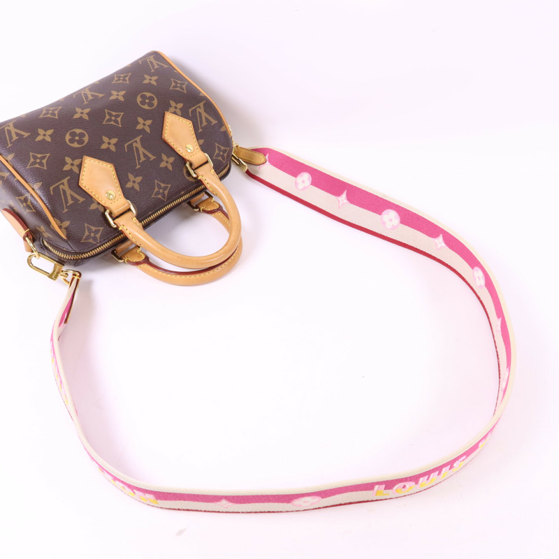 LOUIS VUITTON Monogram Speedy Bandouliere 20金扣手挽肩背兩用袋-5