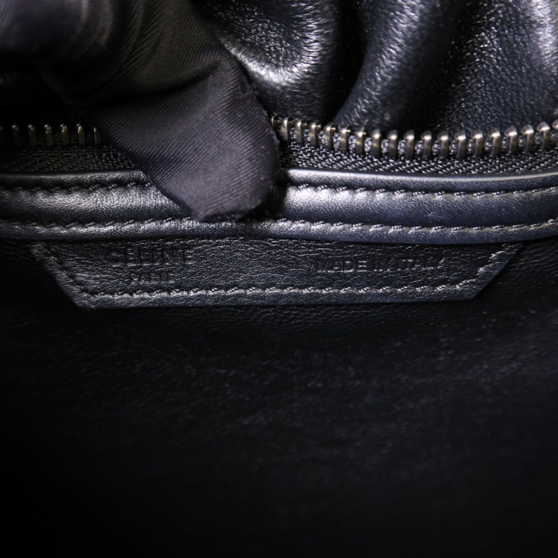 CELINE 牛皮皮革Micro Luggage銀扣手挽袋-6