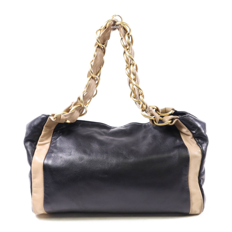 CHANEL 羊皮皮革Shoulder Bag金扣肩背袋-1