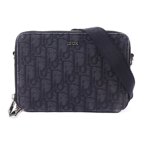 Dior 帆布Shoulder Bag銀扣肩背袋