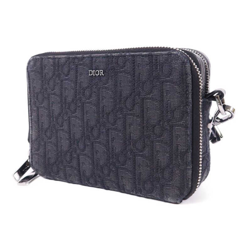 Dior 帆布Shoulder Bag銀扣肩背袋-1