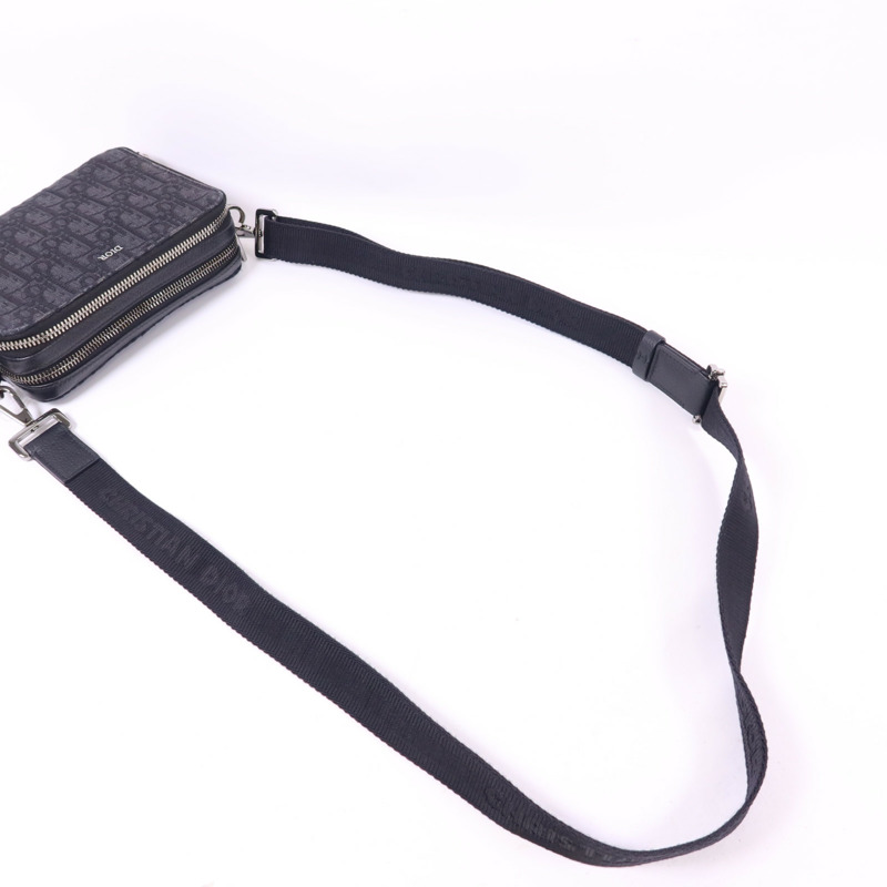 Dior 帆布Shoulder Bag銀扣肩背袋-4