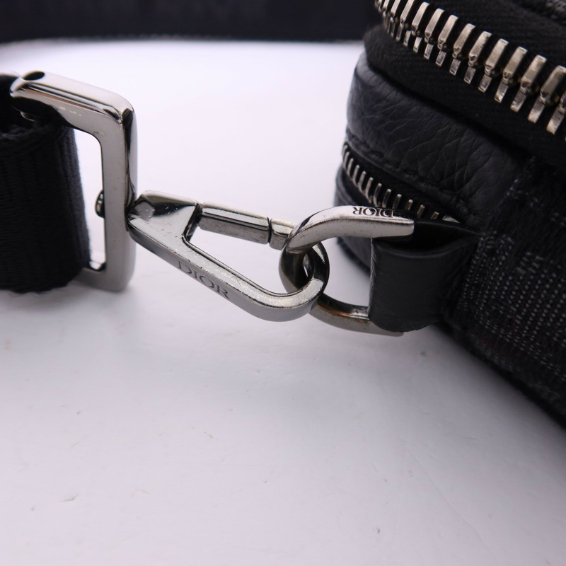 Dior 帆布Shoulder Bag銀扣肩背袋-10