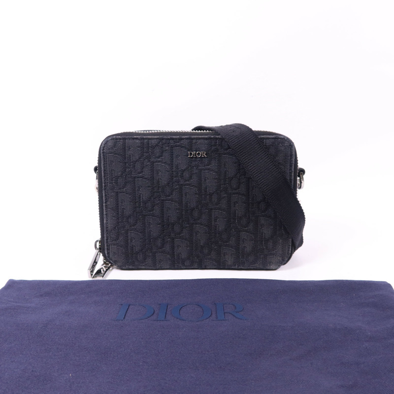 Dior 帆布Shoulder Bag銀扣肩背袋-17