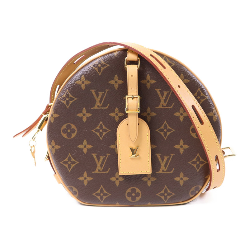 LOUIS VUITTON Monogram Boite Chapeau Souple金扣肩背袋棕色-0