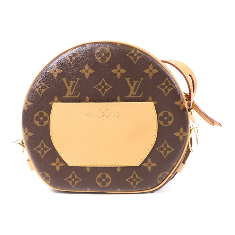 LOUIS VUITTON Monogram Boite Chapeau Souple金扣肩背袋棕色-1