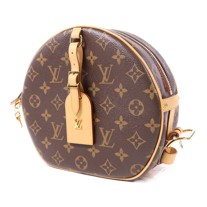 LOUIS VUITTON Monogram Boite Chapeau Souple金扣肩背袋棕色-2