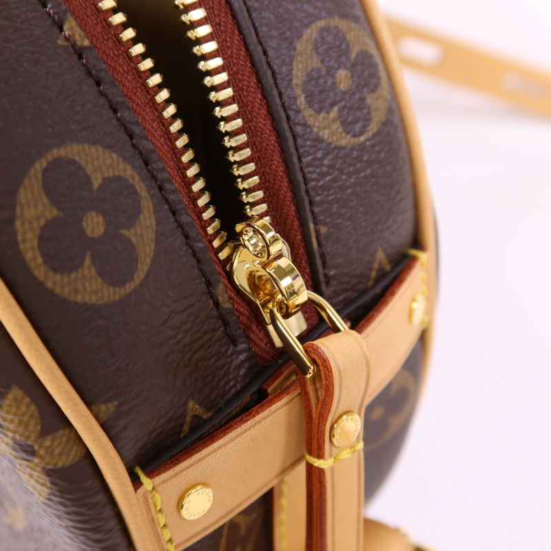 LOUIS VUITTON Monogram Boite Chapeau Souple金扣肩背袋棕色-8
