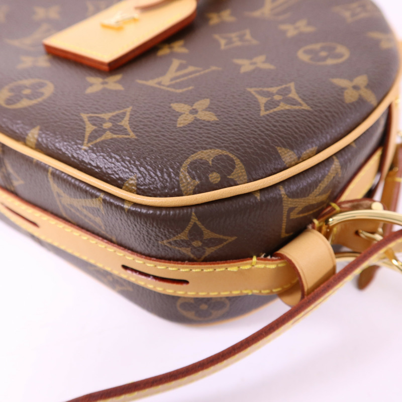 LOUIS VUITTON Monogram Boite Chapeau Souple金扣肩背袋棕色-11