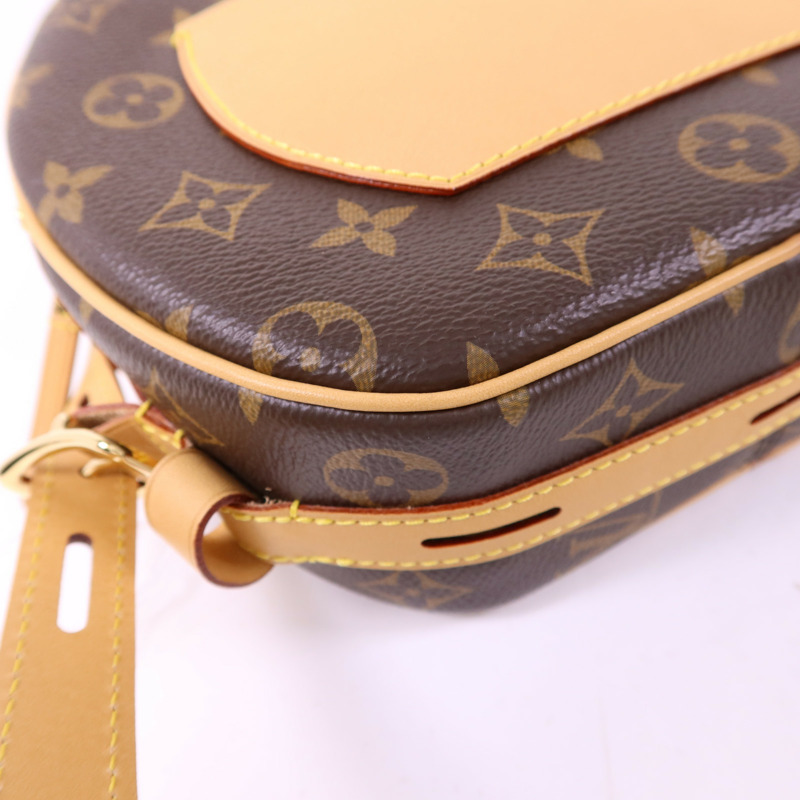 LOUIS VUITTON Monogram Boite Chapeau Souple金扣肩背袋棕色-14