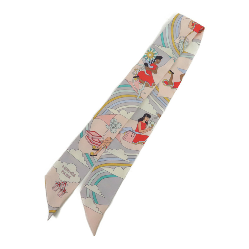 HERMES 絲質Twilly絲巾-0