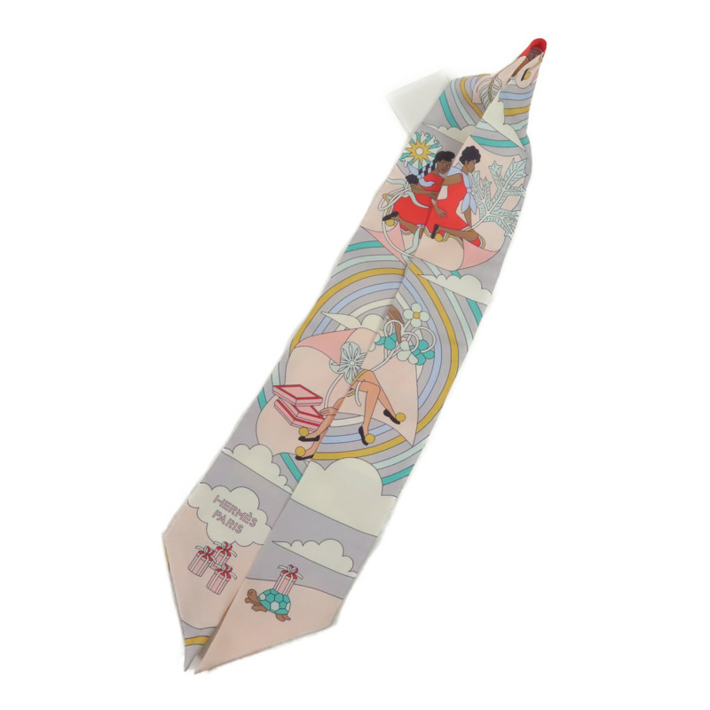 HERMES 絲質Twilly絲巾-2