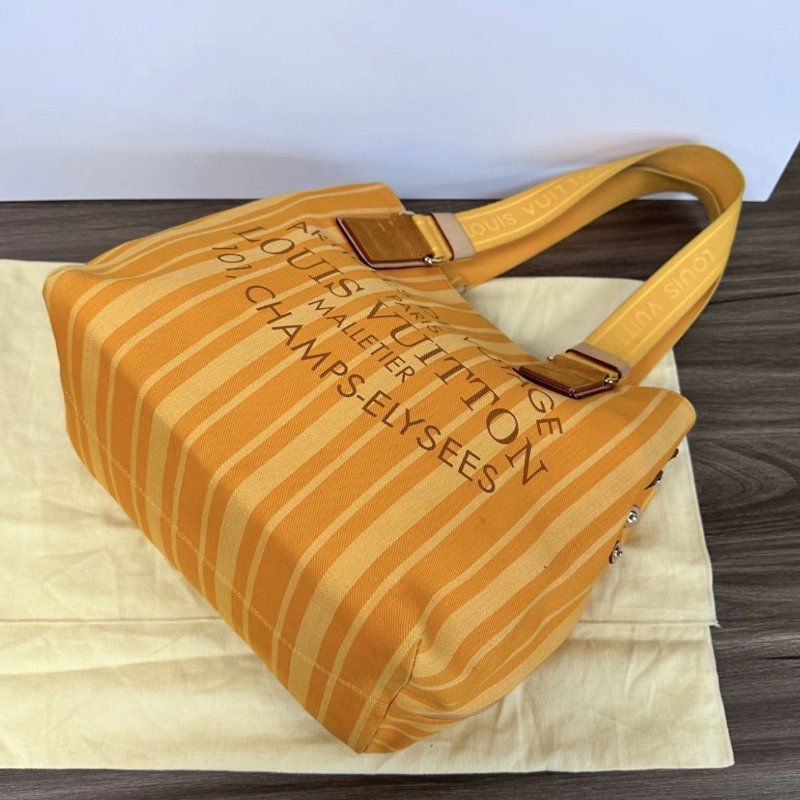 LV 橘色條紋帆布托特包31*26.5*18 98新配件塵袋-4