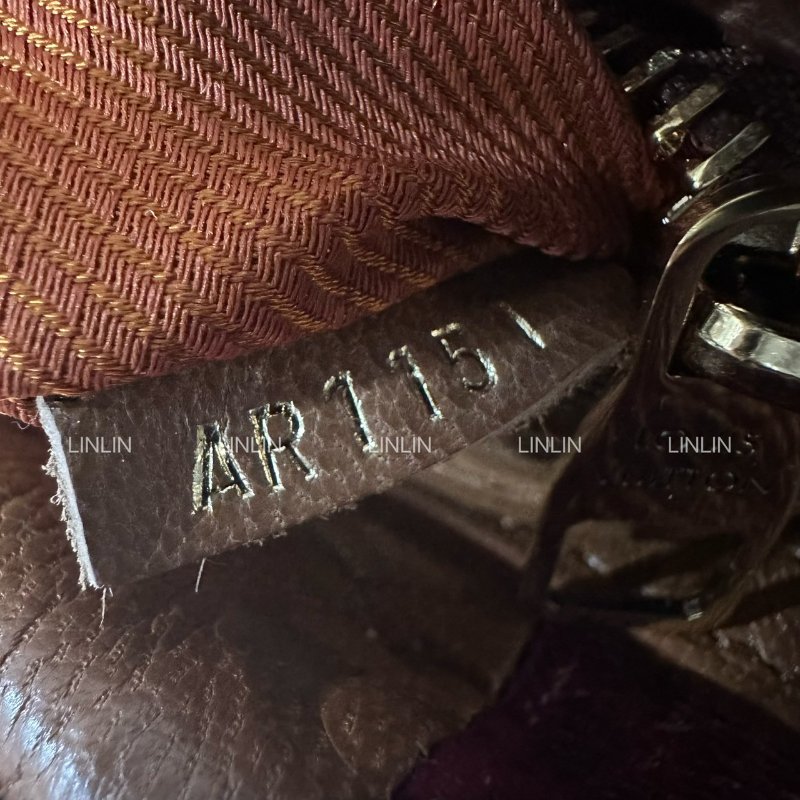 LV單肩包/托特包 MONOGRAM BLOCKS/金棕色/波爾多紅壓花牛皮/三拼色-4