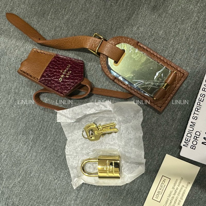 LV單肩包/托特包 MONOGRAM BLOCKS/金棕色/波爾多紅壓花牛皮/三拼色-12