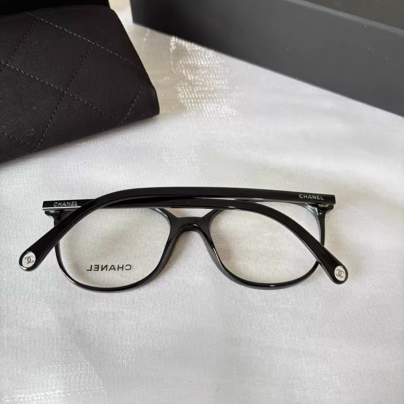 全新代購! Chanel 香奈兒 純色鏡框 黑色 CH3432 53碼-1