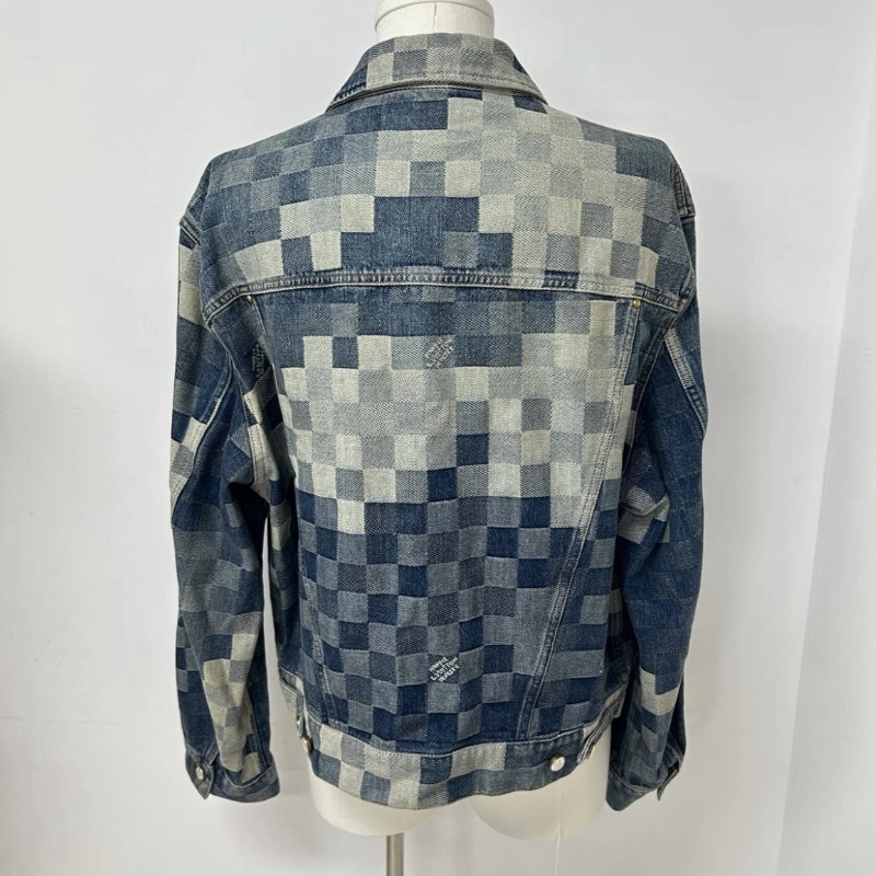LV 菲董聯名24年春夏秀款馬賽克牛仔外套 54號 長69肩寬53胸圍130 99新 配件吊牌塵袋-4