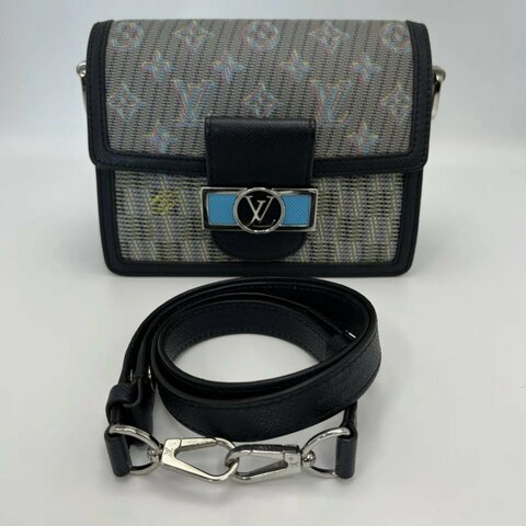 LV 秀款幻影藍老花小號達芙妮肩背斜背包20*15*8 98新配件塵袋