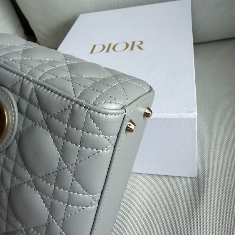 Lady Dior 灰色 三格黛妃包 迷你包-8