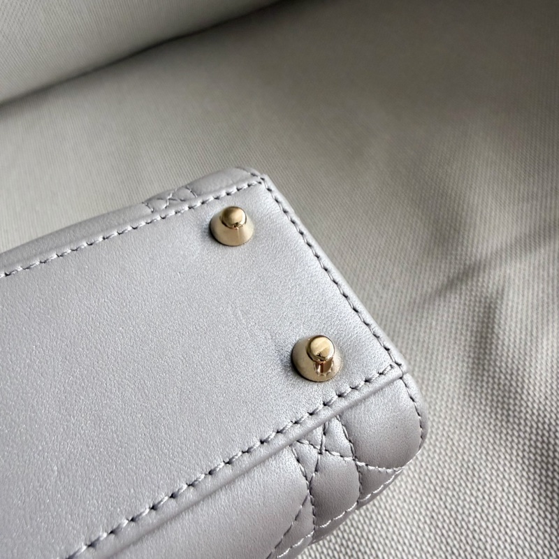 Lady Dior 灰色 三格黛妃包 迷你包-24
