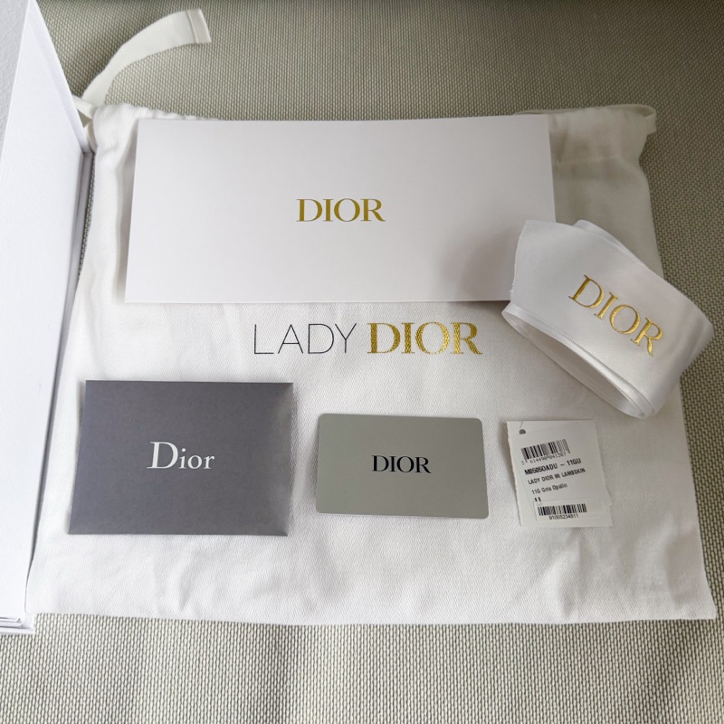 Lady Dior 灰色 三格黛妃包 迷你包-21