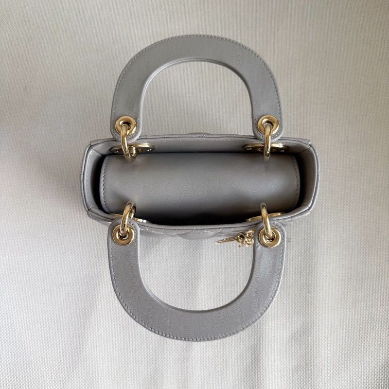 Lady Dior 灰色 三格黛妃包 迷你包-3