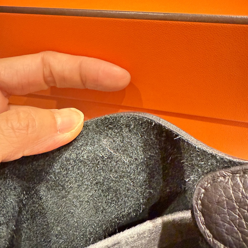 愛馬仕 菜籃子18 黑銀-31