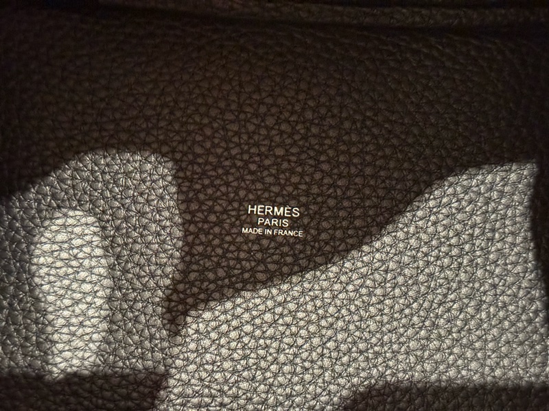 愛馬仕 菜籃子18 黑銀-32