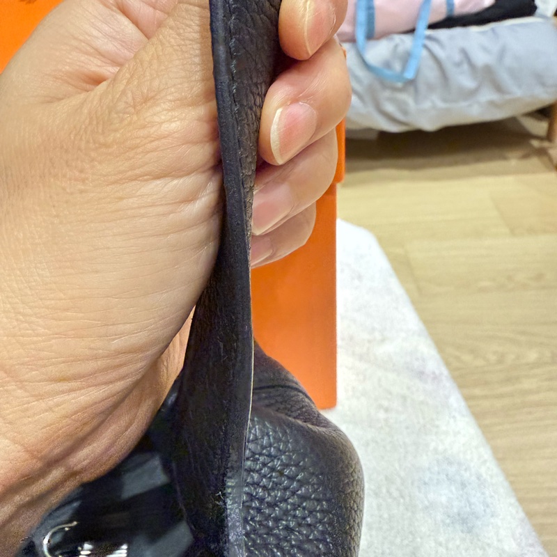 愛馬仕 菜籃子18 黑銀-50