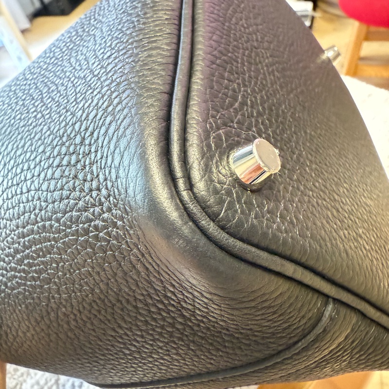 愛馬仕 菜籃子18 黑銀-26