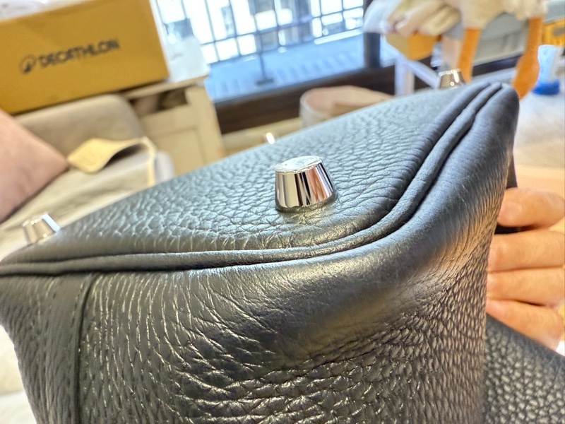 愛馬仕 菜籃子18 黑銀-39