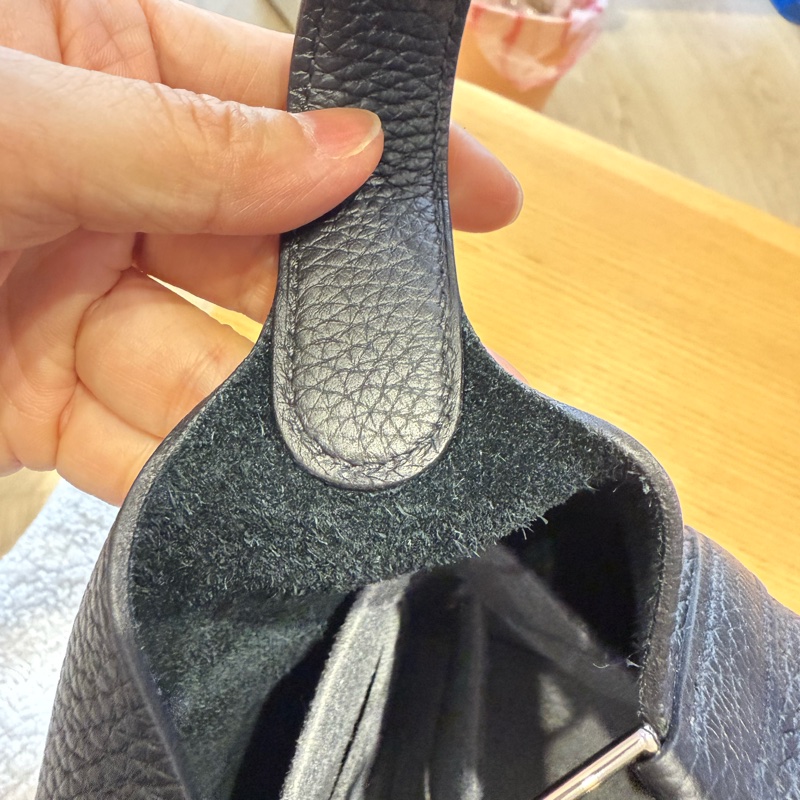 愛馬仕 菜籃子18 黑銀-43