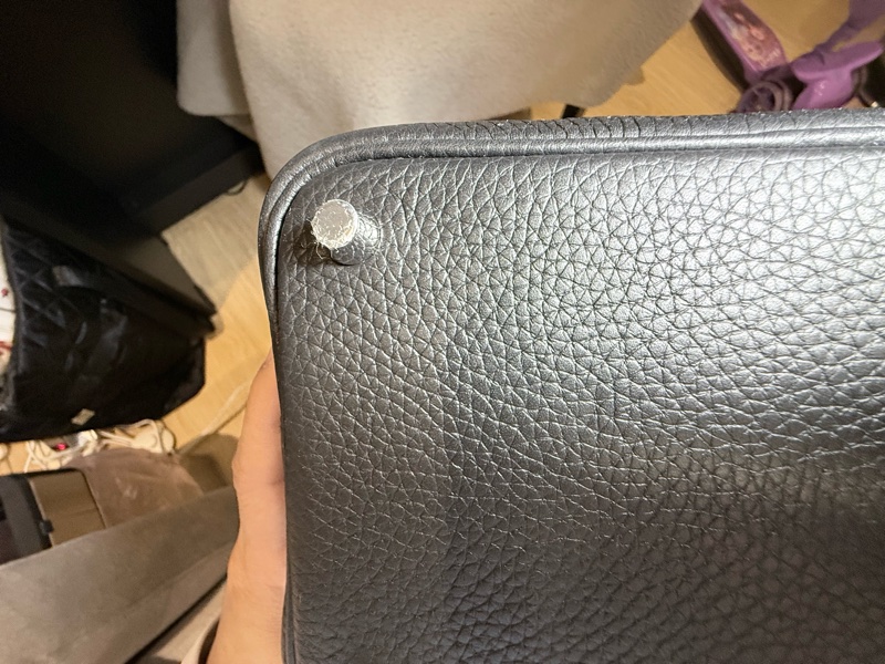 愛馬仕 菜籃子18 黑銀 免配貨-76